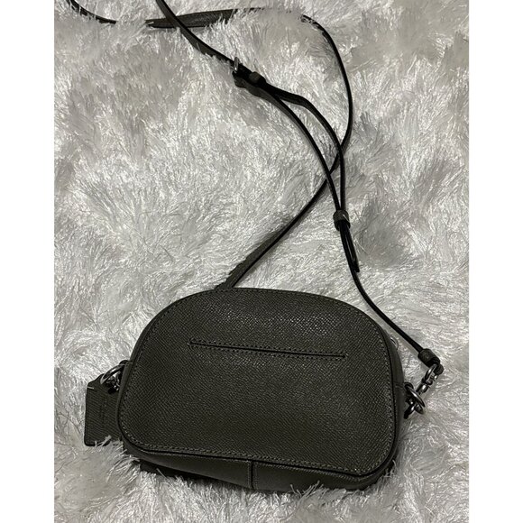 Coach Women's Mini Serena Bag Crossgrain 97561 In olive Green With Bag charm - Picture 2 of 4